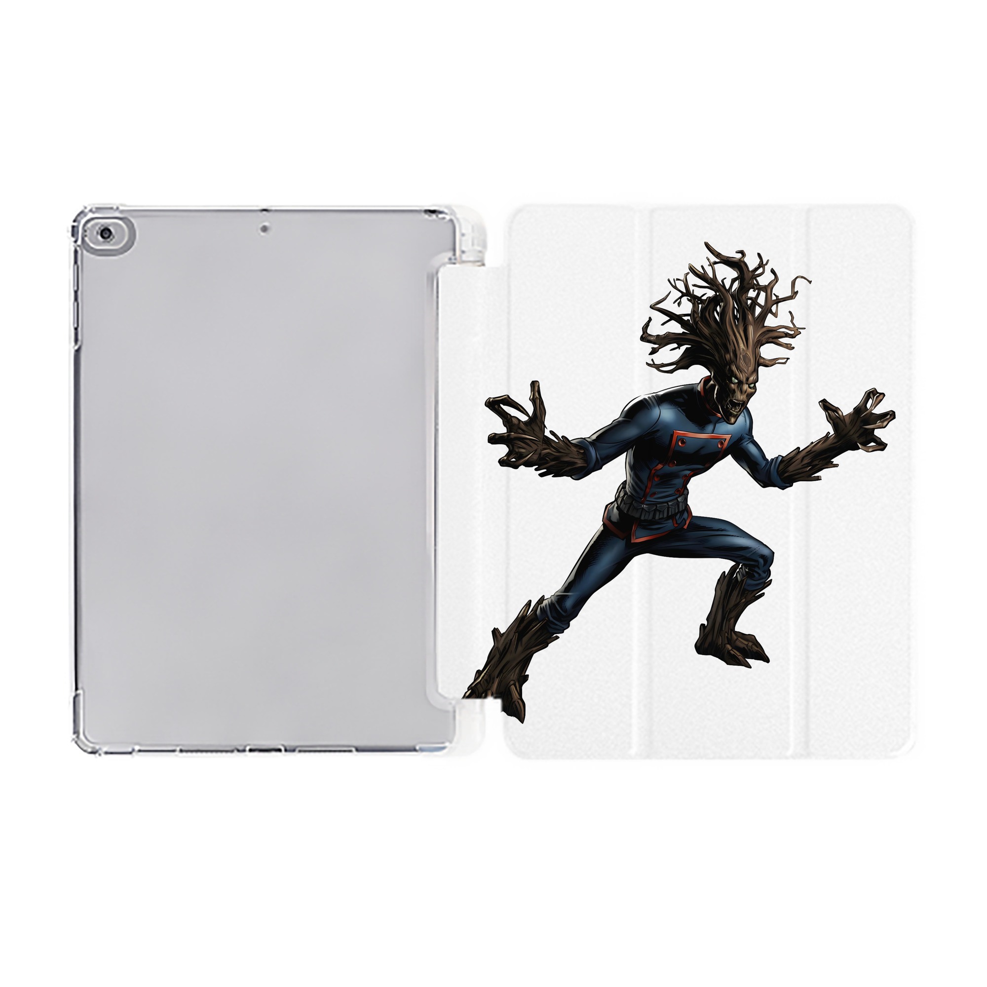 （画像用） アベンジャーズ The Avengers IPad ケース ペン収納付き 三つ折りスタンド PUレザー×シリコン 対応機種9.5/10.5/10.9インチ
